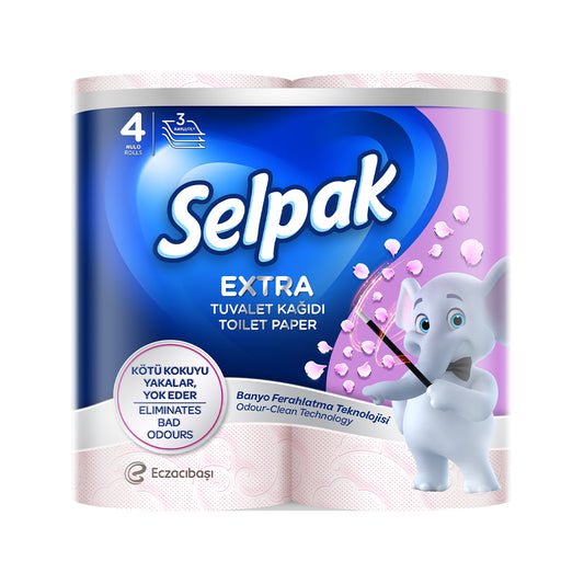 SELPAK DELUXE TUALET KAĞIZI 4 LÜ REFRESH