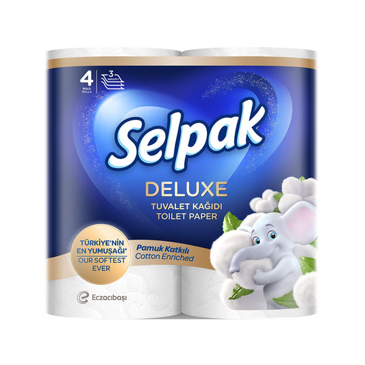 SELPAK DELUXE TUALET KAĞIZI 4 LÜ PAMBIQ