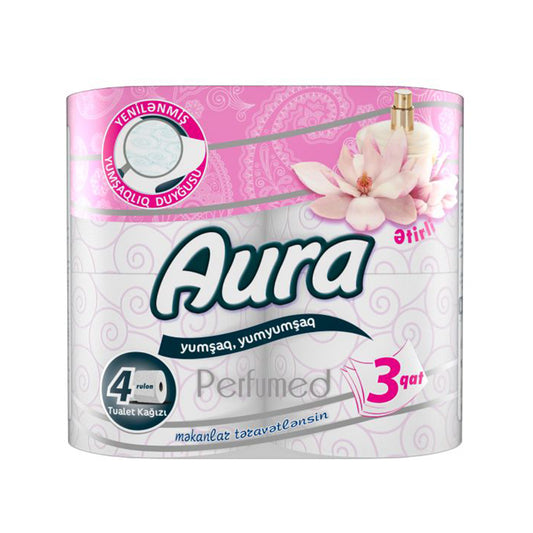 AURA TUALET KAĞIZI 4 LÜ ƏTİRLİ 3 QAT