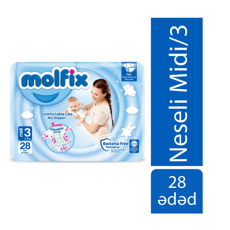 MOLFIX UŞAQ BEZİ N3 28 Lİ MİDİ
