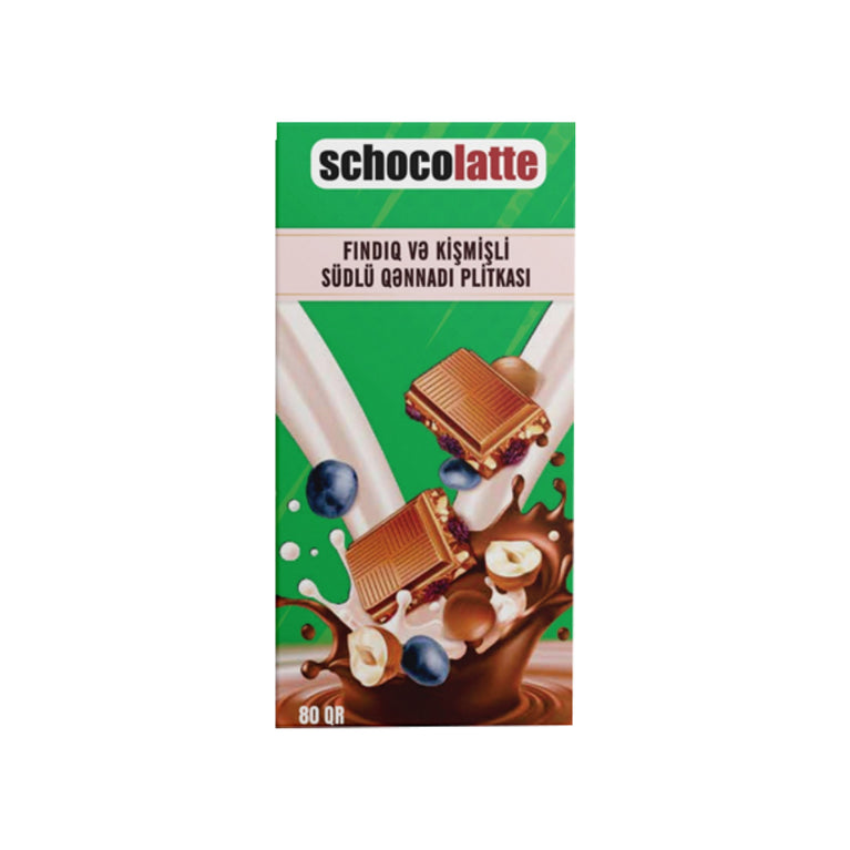 SCHOCOLATTE ŞOKOLAD 80 Q FINDIQ KİŞMİŞ