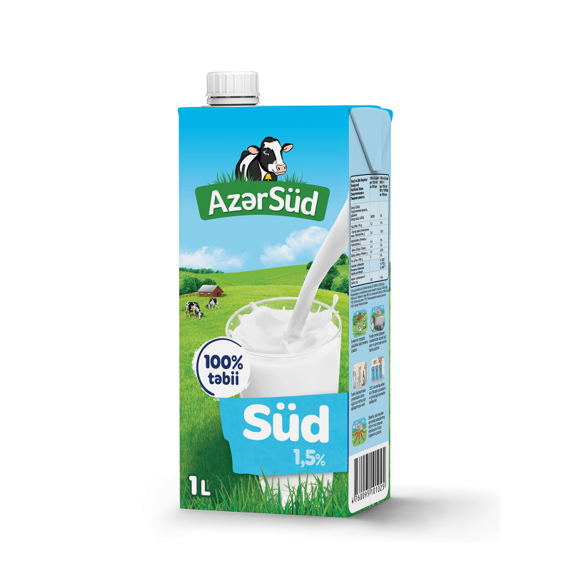 AZƏRSÜD 1,5% 1 LT TETRA PAK