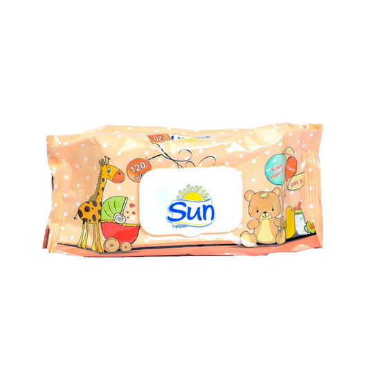 SUN NƏM SALFET PLASTİK QAPAQLI 120 ƏDƏD