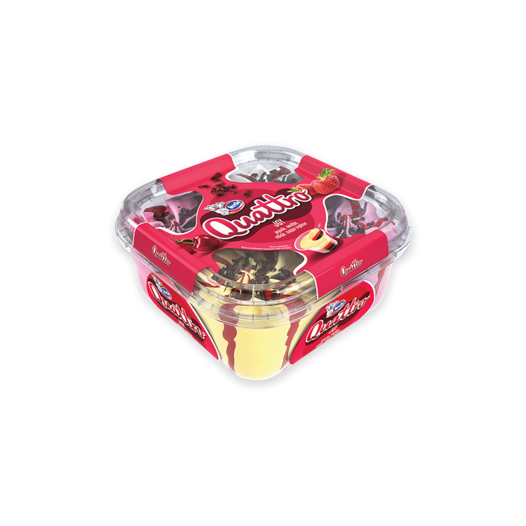 LEDO QUATTRO QİLƏMEYVƏ,VANİL,VİŞNƏ,ÇİYƏL