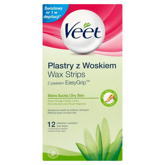 VEET GOLD WAX STRIPS DRY SKIN 12 Lİ