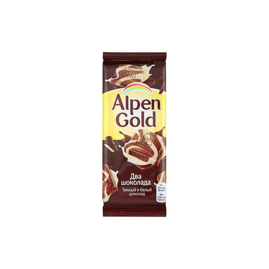 ALPEN GOLD AĞ QARA ŞOKOLAD 90GR