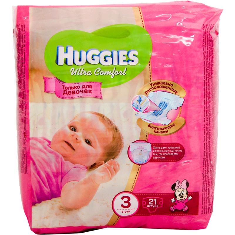 HUGGIES UC CONV UŞAQ BEZİ N3 21 Lİ QIZ