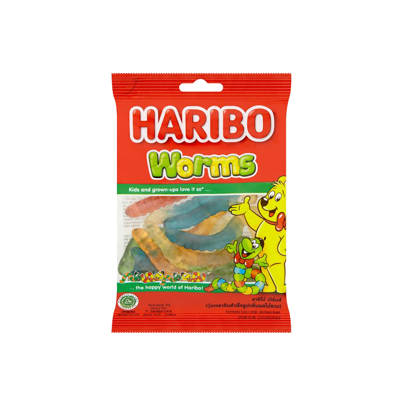 HARIBO WORMS JELIBON 80 GR