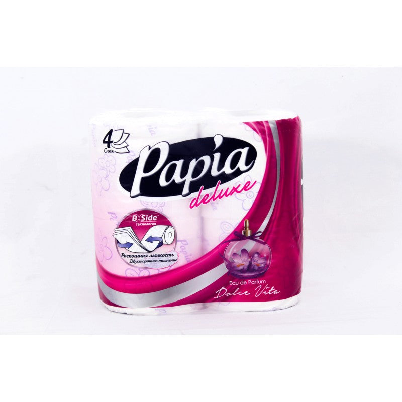PAPIA DLX TUALET KAĞIZI DOLÇE VİTA 4 LÜ