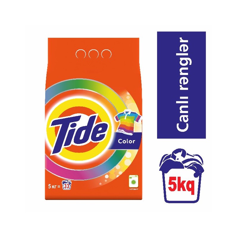 TİDE YUYUCU TOZ 5 KQ RƏNGLİ