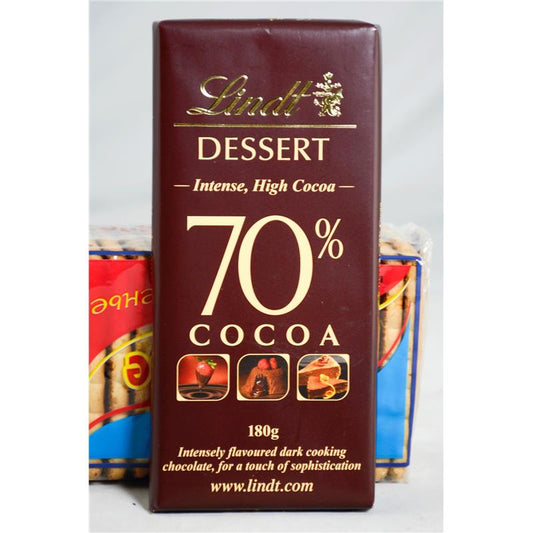 LINDT TAF DESSERT NOIR 70% 180 GR
