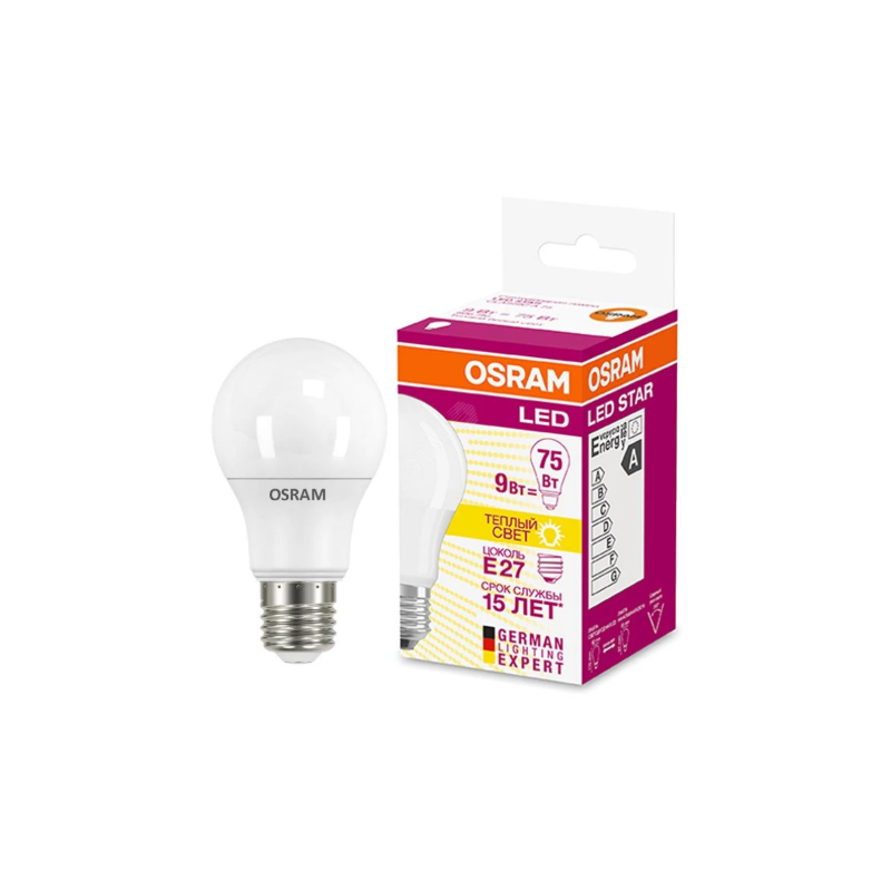 OSRAM LED SCLA75 9.5W/827 FR E27 1554