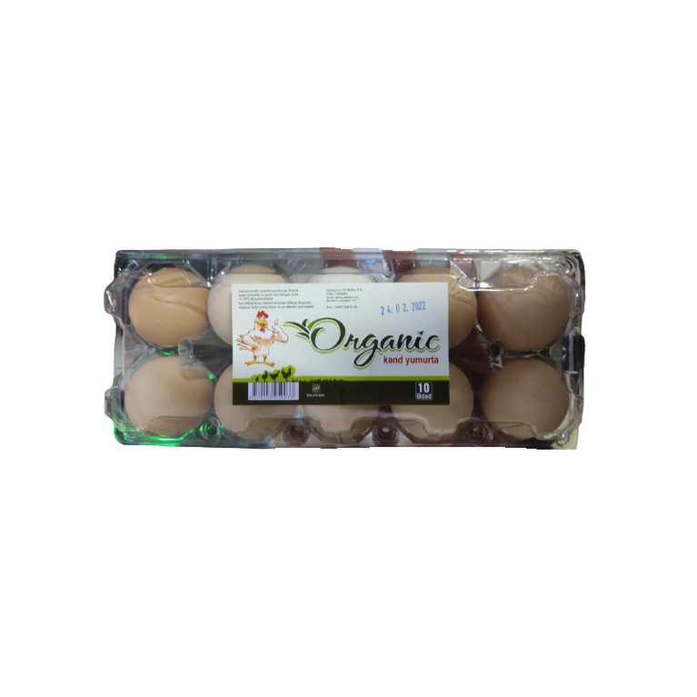 ORQANİK KƏND YUMURTASI 10 LU