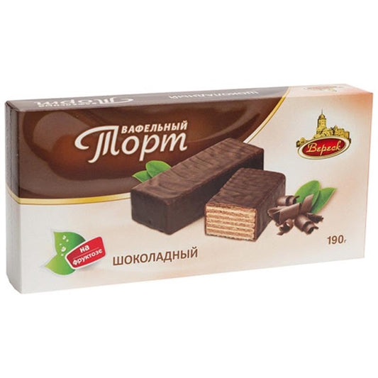 VERESK SOKOLAD VAFLI TORT FRUKTOZA 190GR