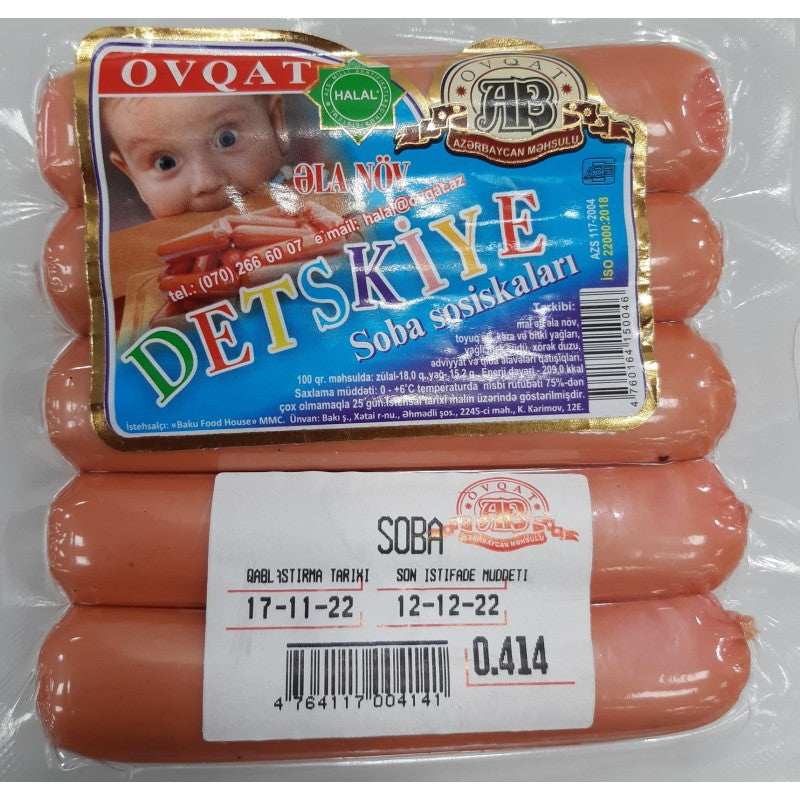 OVQAT USAQ ÜÇÜN HALAL SOSISKA KQ