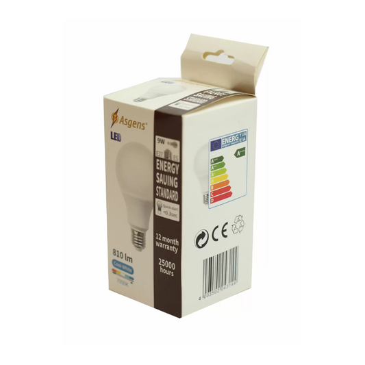 ASGENS LAMPA SOYUQ AĞ MAT 6500K 9W E27