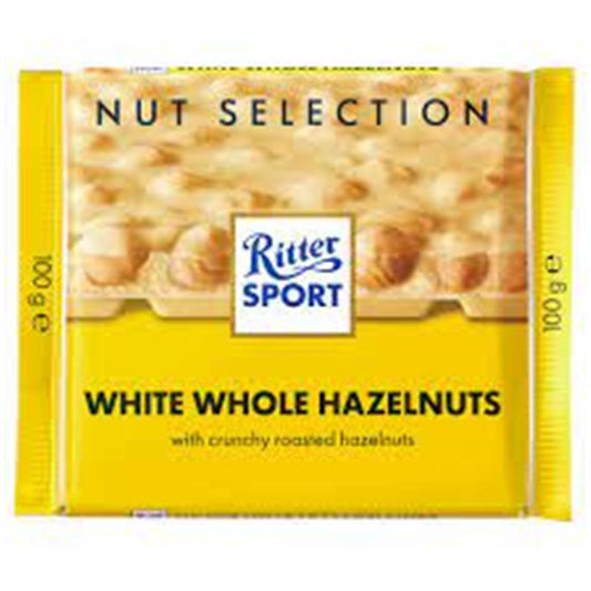 SHOK.RITTER SPORT 100GR WHITE WHOLE HAZE