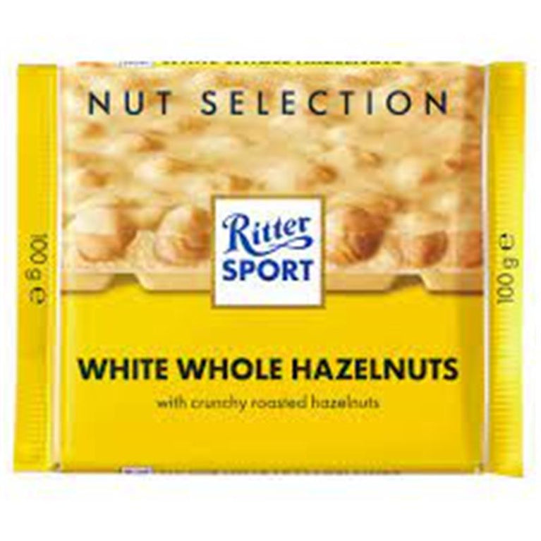 SHOK.RITTER SPORT 100GR WHITE WHOLE HAZE