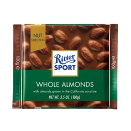 SHOK.RITTER SPORT 100GR WHOLE ALMONDS
