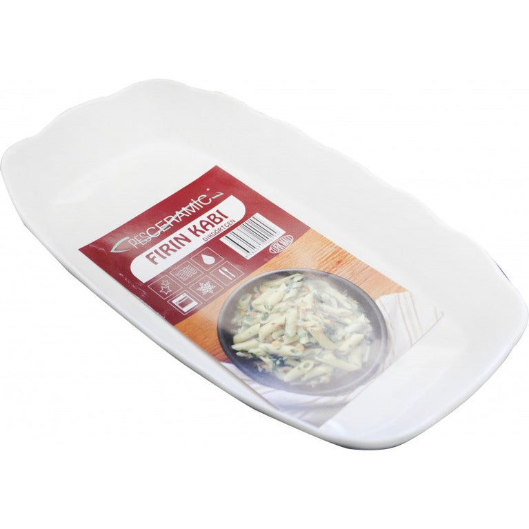 PES SERAMİK SOBA QABI BƏYAZ 32X18CM