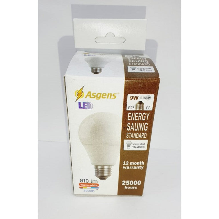 ASGENS LED LAMPA İSTİ AĞ 2700K 9W E27