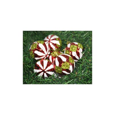 ŞAM AĞACI BƏZƏYİ TOP 8CM 6LI TX-121