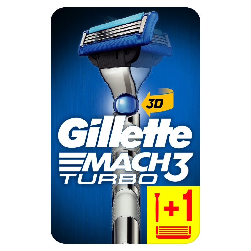 GİLLETTE TURBO MACH3 RAZOR+1CATRİDGE 6*6