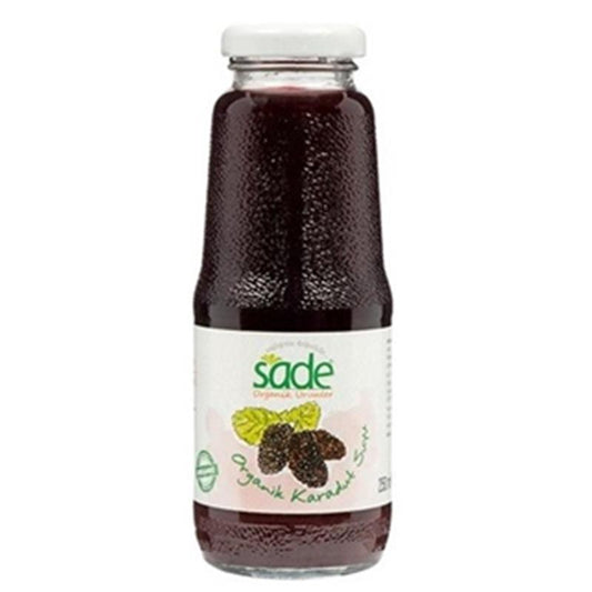 SADƏ ORGANİK QARATUT SUYU 250ML(ŞÜŞƏ)