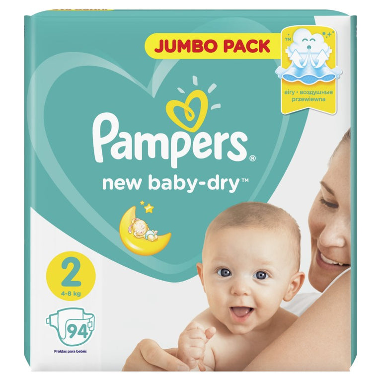 PAMPERS JUMBO PACK  4-8 KG N2 94 ƏDƏD