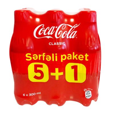 COCA-COLA 300 ML PET 6 LI