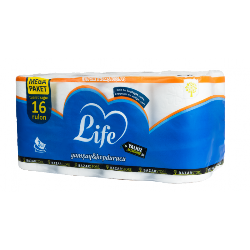 LIFE TUALET KAGIZI 16-LI 3QAT