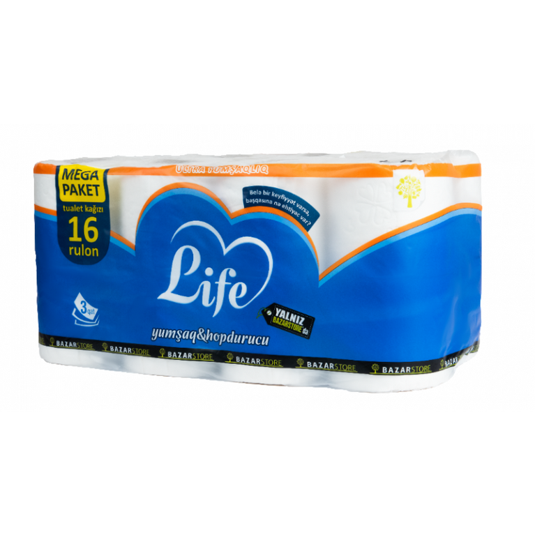 LIFE TUALET KAGIZI 16-LI 3QAT