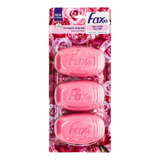 FAX SABUN QIZIL GÜL VE PİON 3-LU 100GR
