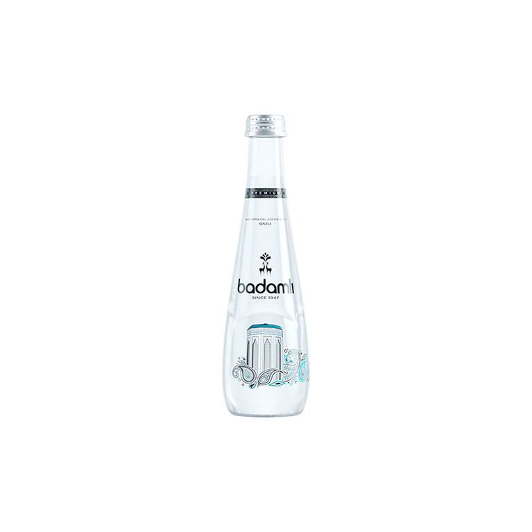 BADAMLI SU 330 ML QAZLI PREMİUM ŞÜŞƏ