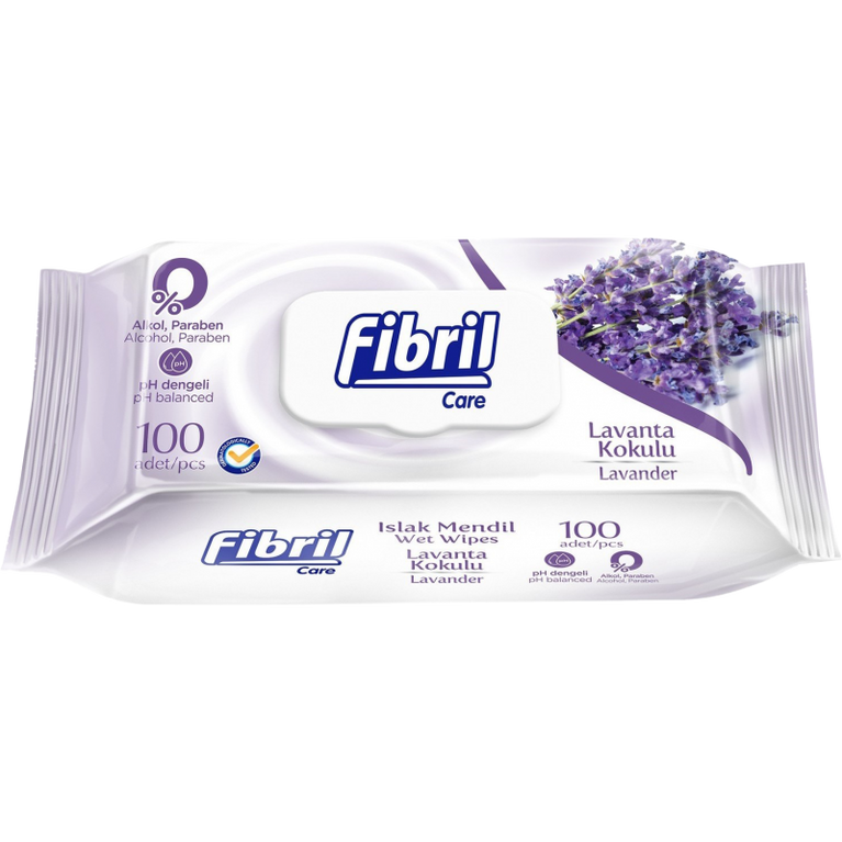 FİBRİL YAŞ DƏSMAL 90 ƏDƏD LAVANDA