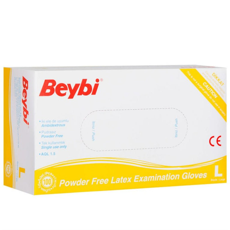 BEYBİ LATEX  ƏLCƏK 100 ƏDƏDLİ PUDRASIZ L