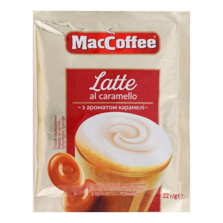 MACCOFFEE LATTE 22 GR KARAMELLİ 3İN1