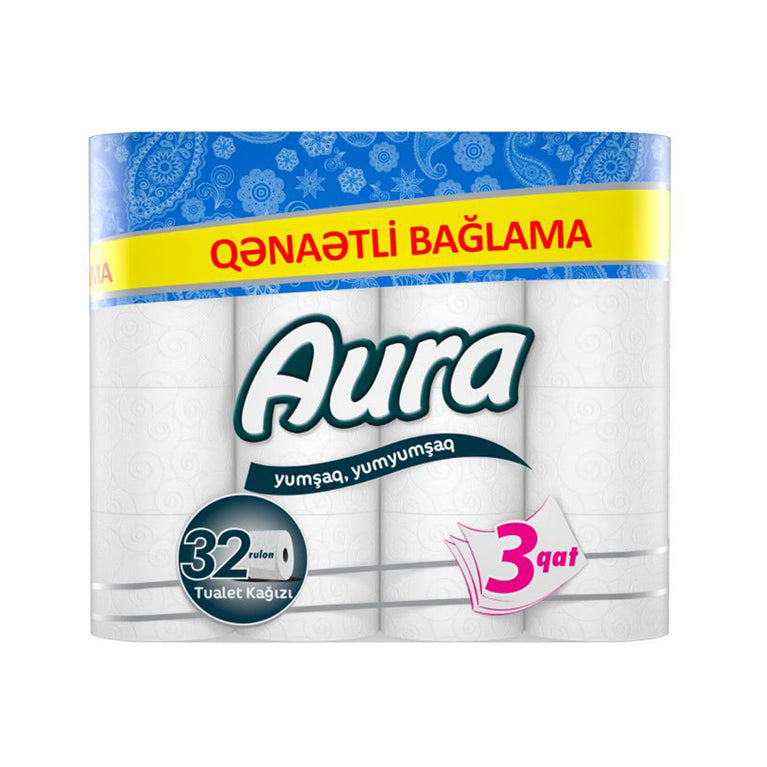 AURA TUALET KAĞIZI 32 Lİ 3 QAT