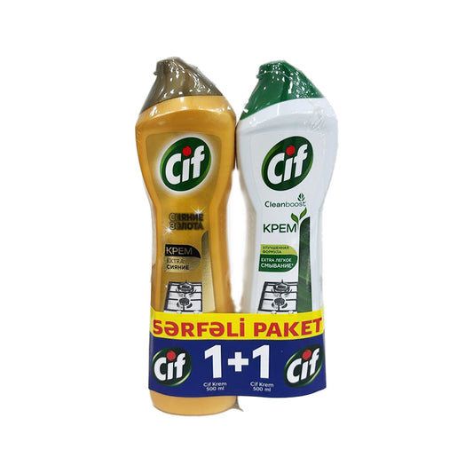 CIF KREM 500 ML SƏRFƏLİ PAKET 1+1