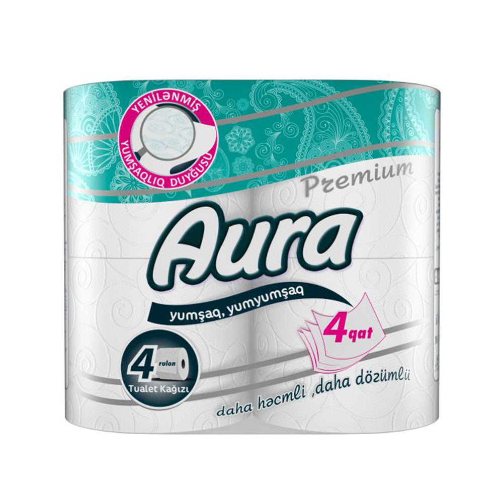 AURA TUALET KAĞIZI 4 LÜ PREMIUM 4 QAT