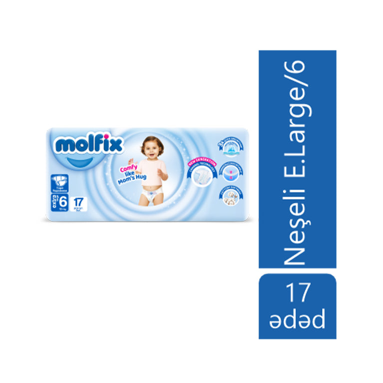 MOLFİX UŞAQ BEZİ N6 17 Lİ 3D LARGE