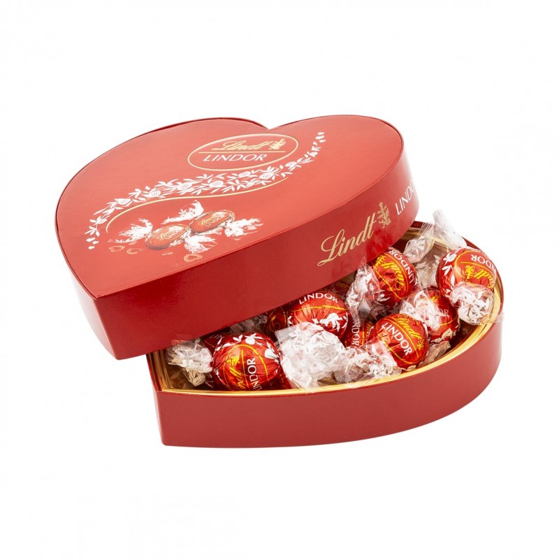 LINDT LINDOR HEARTH BOX 160 GR