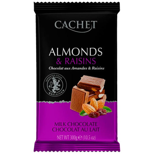 PL.CACHET 300GR ALMONDS/RAISINS 32%
