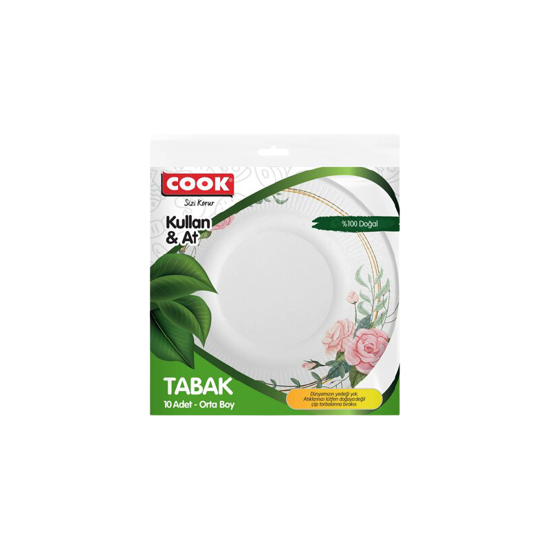 COOK KARTON BOŞQAB ORTA 19 SM 10LU