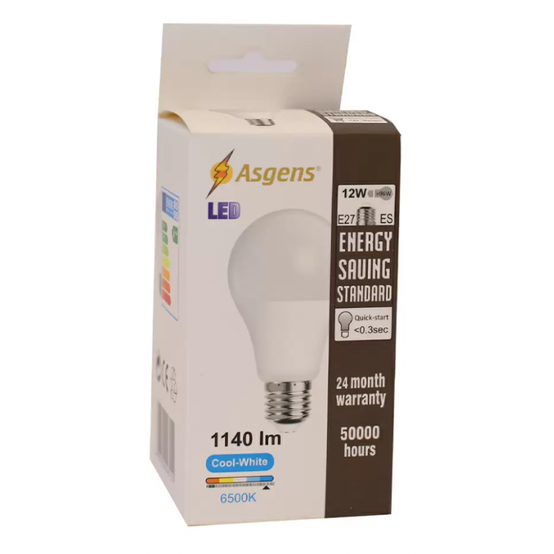 ASGENS LED LAMPA SOYUQ AG 6500K 12W E27