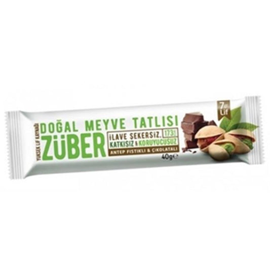 ZÜBER FISTIQLI KAKAOLU ŞOKOLAD 40GR