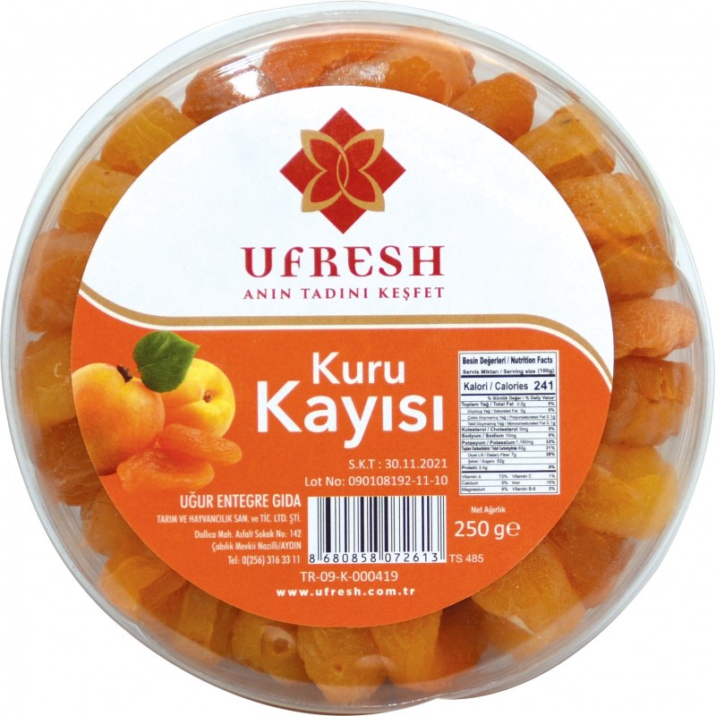 UFREŞ SARI ƏRİK QURUSU 250GR