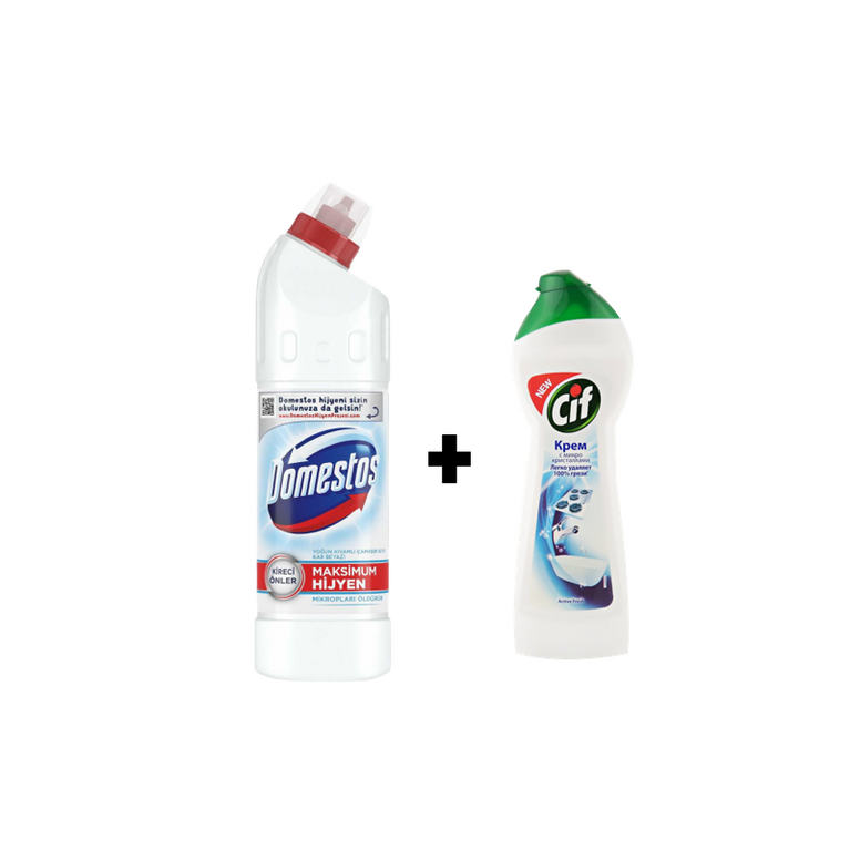 DOMESTOS SNOW WHİTE 750ML+CİF KREM 250ML