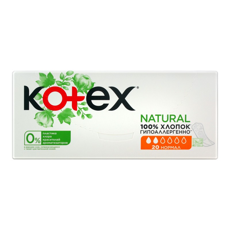 KOTEX LINERS BEZ 20EDED NATURAL