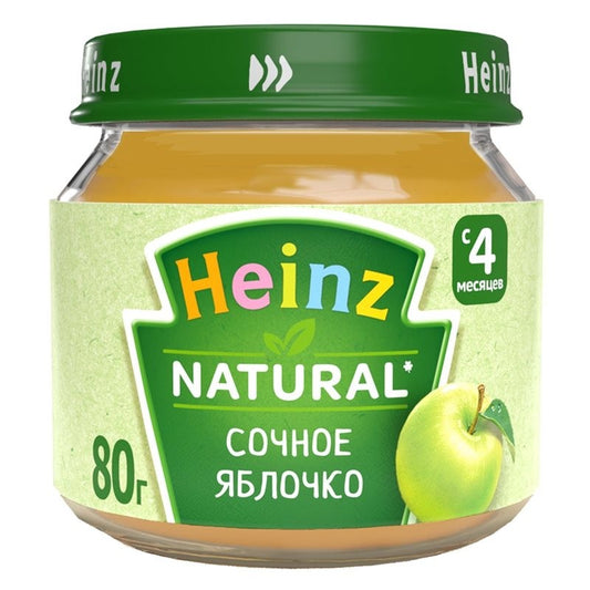 HEİNZ MEYVƏ PÜRESİ 80 QR ALMA ŞÜŞƏ QABDA